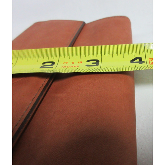 VTG Amity Leather Trim Clutch Wallet Camel Tan Women with BOX NEW - Picture 14 of 14